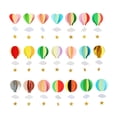 thumbnail image 3 of Hot air balloon paper string flower flag+55cm 21 inch, 3 of 8