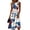 White, variant on Women's Independence Day 250 Years Anniversary Patriotic Dress Sleeveless Round Neck Casual Plaid and Floral Print Midi Length Comfortable Fit 4th of July USA Flag Summer Dress Beige L