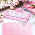 thumbnail image 2 of Teclado mecánico inalámbrico YUNZII C68 65% con retroiluminación RGB, 2 of 9