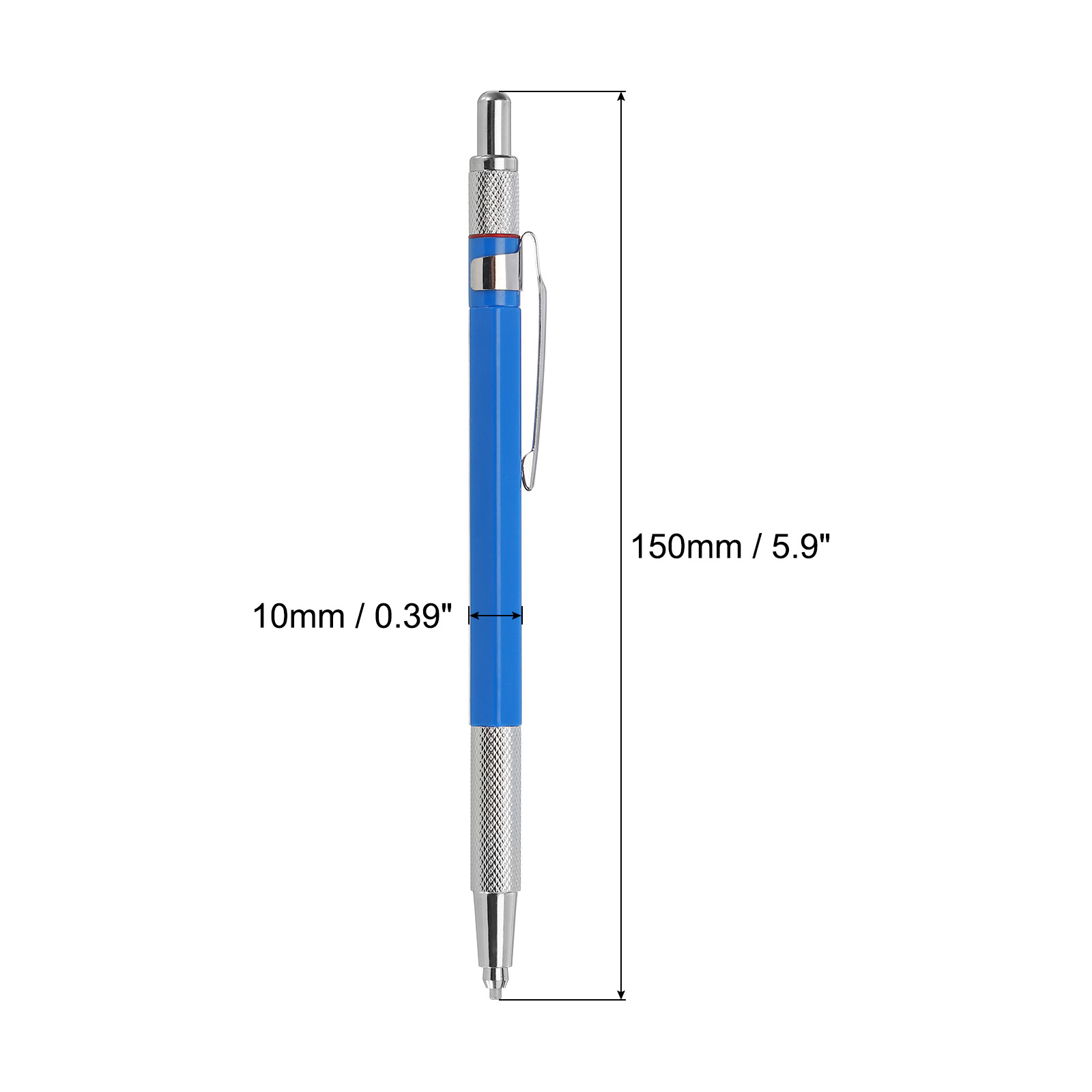 Uxcell 4 Pack Mechanical Pencil with 48Pcs Multicolor Refills, Pencil with Built-in Sharpener and Claw Tip, Blue