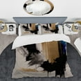 thumbnail image 2 of Designart "Blue Minimalist Expression III" Modern Bedding Covert Set - Abstract Minimalism Blue Abstract Bed Set With 2 Shams, 2 of 6