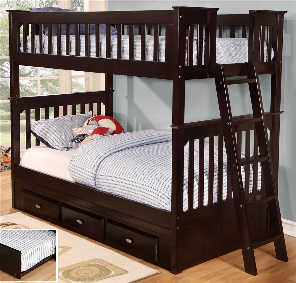 American Furniture Classics Model 2818 Tfm Solid Pine Mission American Furniture Classics Model 2818 Tfm Solid Pine Mission Staircase Twin Full Bunk Bed With Three Drawers In Merlot Com