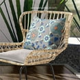 thumbnail image 6 of Glory of Flowers Peacock Throw Pillow with Removable Cover in Gray Orange Black 16x16, 6 of 8