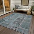 thumbnail image 6 of Addison Rugs Chantille Indoor/Outdoor Transitional Patchwork Teal Washable Rectangle Rug, 2'6" x 3'10", 6 of 6