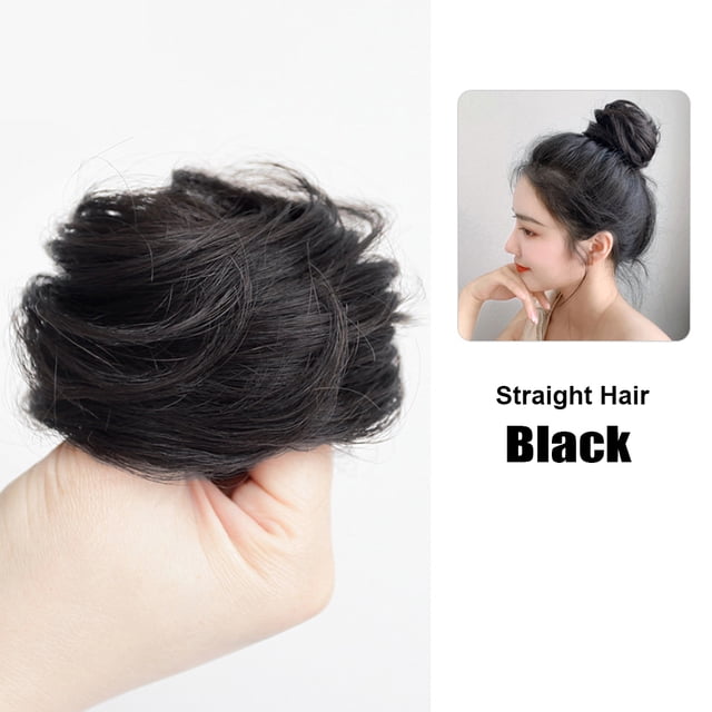 Extensions de Chignon Désordonné pour Femmes, Perruques Synthétiques Droites/bouclées, Chouchous, Beignet Naturel, Postiches Queue de Cheval