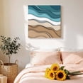 thumbnail image 4 of Canvas Wall Art Turquoise Brown Ombre Canvas Art Print Turquoise Gradient Pictures Wall Decor for Living Room Bedroom Artwork Decorations Stretched Framed Ready to Hang 10"x10", 4 of 9