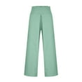 thumbnail image 3 of Gaecuw Linen Pants Women Summer Palazzo Pants Plus Size Relaxed Fit Long Pants Lounge Trousers Sweatpants Loose Baggy Pants Mid Waisted Linen Summer Ankle Length Workout Pants Solid Athletic Pants, 3 of 5