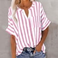 thumbnail image 2 of Avtoify Women's Casual Solid Color Fashion Round Neck Pullover Short Sleeve Top, 2 of 8