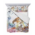 thumbnail image 7 of Quilts Twin-XL Size Bedding Set, Brown Turtle Coastal Lightweight Quilted Comforter, Summer Beach Coral Seahorse Botanical Soft Bedspread Coverlet with Pillow Covers for All Season, 68" x 98", 7 of 7