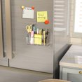 thumbnail image 5 of Clear Acrylic Magnetic Pen Holder for Whiteboard Fridge Locker 8.4"x4.8"x2.4" Large Self Adhesive Wall Dry Erase Marker Holder for Home Office,3-Grid Magnetic Pencil Organizer Holder, 5 of 10