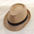thumbnail image 2 of Sombreros unisex de ala corta para hombres y mujeres + sombreros de paja, sombreros de malla refrescante, sombreros de moda, sombreros clásicos de ala corta Panamá Jazz Hat, 2 of 5