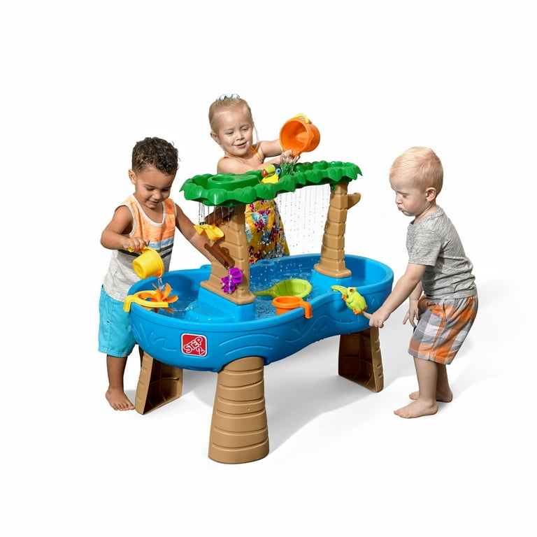 Step2 Tropical Rainforest Blue Plastic Water Table for Toddlers