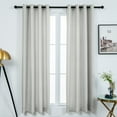 thumbnail image 2 of RISSIEN Linen Blended Rustic Curtains 72 inch Length 2 Panels for Living Room Pinch Pleat Textured Thick Light Filtering Privacy Window Drapes Grommet Top for Bedroom 6ft (52x72 Silvery Grey), 2 of 8