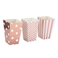 thumbnail image 3 of 36 cajas de palomitas de maíz de papel de gran capacidad con apertura superior, ligeras y portátiles, color oro rosa, 3 of 10