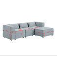 thumbnail image 2 of Tabaray Modular Sectional Sofa Couch, Modern Minimalist 80.5" L Shaped Sectional Sofa Couch w Flexible Ottoman Chaise for Living Room, Apartment, Office Waiting Room, Small Spaces, Chenille, Beige, 2 of 15
