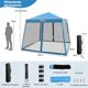thumbnail image 3 of Costway 3x3m Carpa Plegable Instantáneo de Exterior Tienda de Patas Inclinadas con Paredes Laterales Altura Regulable para Patio Playa, 3 of 10