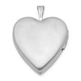 thumbnail image 3 of FB Jewels Sterling Silver Rhodium-plated 20mm D/C Heart Locket, 3 of 5