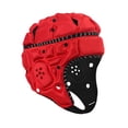 thumbnail image 1 of DYNWAVECA Kids Rugby Helmet Adjustable Soft Padding Headgear for Playing Sports Hockey red, 1 of 10