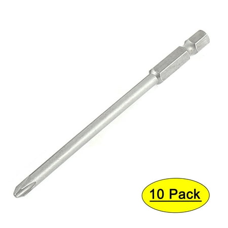 

Unique Bargains 10pcs PH2 4.5mm Magnetic Tip Extra Long Screwdriver Bit Tool