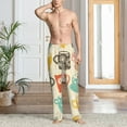 thumbnail image 4 of Salouo Vintage Cup Print Pajama Pants for Men, Lounge Pants Elastic Waistband Casual Men's sleepwear Loungewear Sleep Pajama Pant -Small, 4 of 7