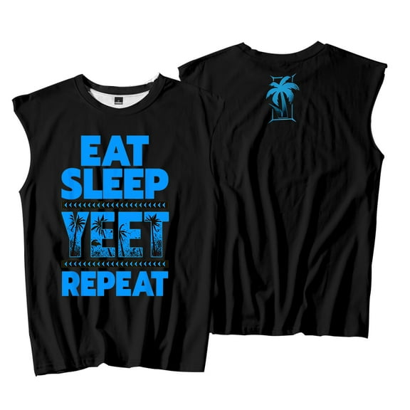 Jey Uso Eat Sleep Yeet Repeat Tank Tops Sleeveless Sport Gym Vest Women Men Trendy Outdoor Sportwear
