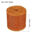 thumbnail image 2 of Unique Bargains Rouleau d'Artisanat en Jute Filaire de 2,36 Pouces de Large, 5,47 Yards, Décoration, Orange, 2 of 6