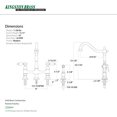 thumbnail image 4 of Kingston Brass KS1275PLBS 8 in. Center Kitchen Faucet With Side Sprayer, 4 of 4