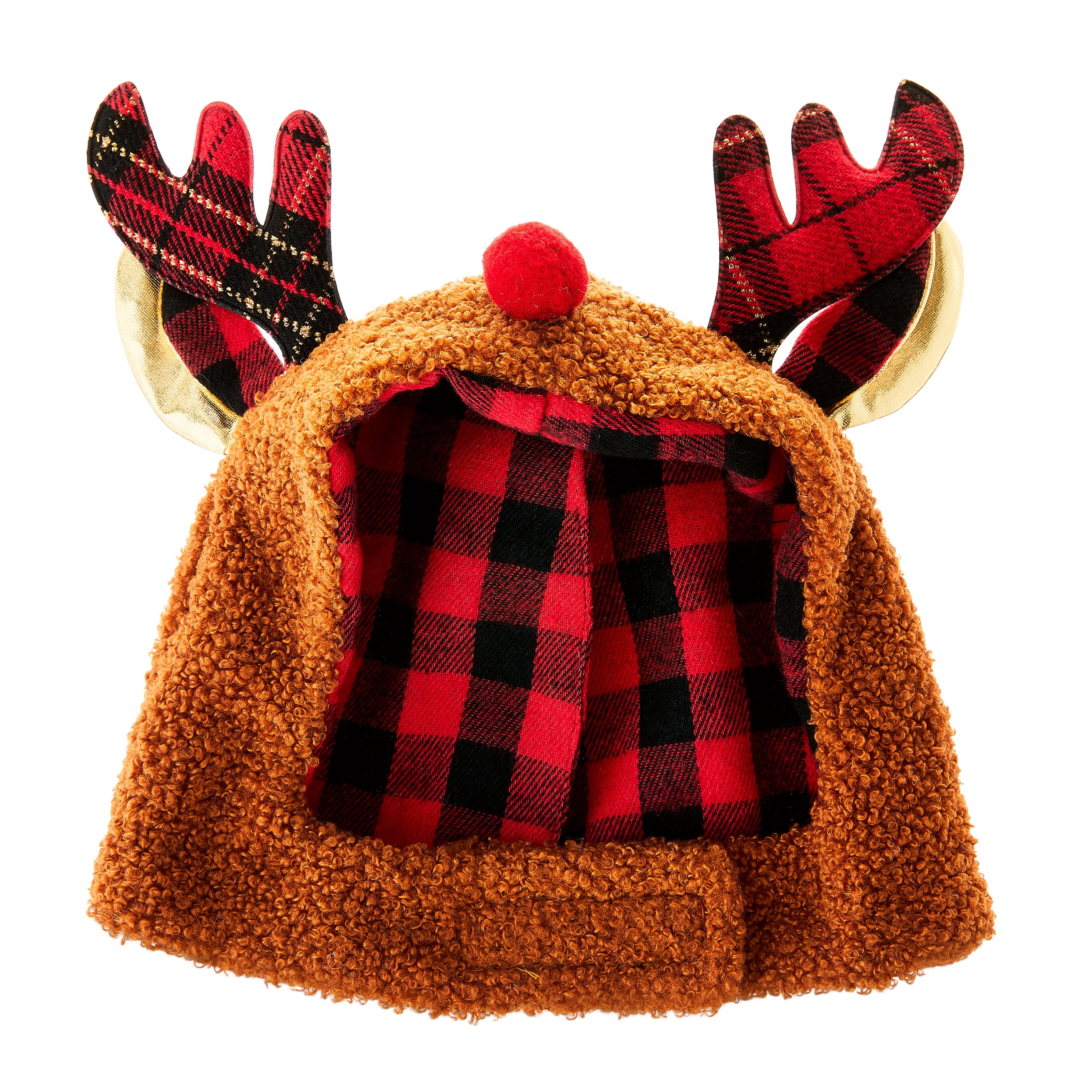 Vibrant Life Holiday Pet Reindeer Antlers Hat for Dogs, Brown, Medium/Large