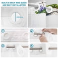 thumbnail image 4 of No Hook Shower Curtain, Spring Daisy Shower Curtains for Bathroom with See Through Top Window, Country Botanical Floral Wooden Grain Waterproof & Washable Bath Curtain Standard 72"x72", 4 of 9