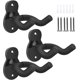 thumbnail image 1 of Soportes de montaje en pared para guitarra, 3 pack de metal, soportes de pared para guitarra, ganchos para guitarra, montaje en pared, soporte de guitarra para guitarra acústica de bajo, E Feliz Sencillez, 1 of 5