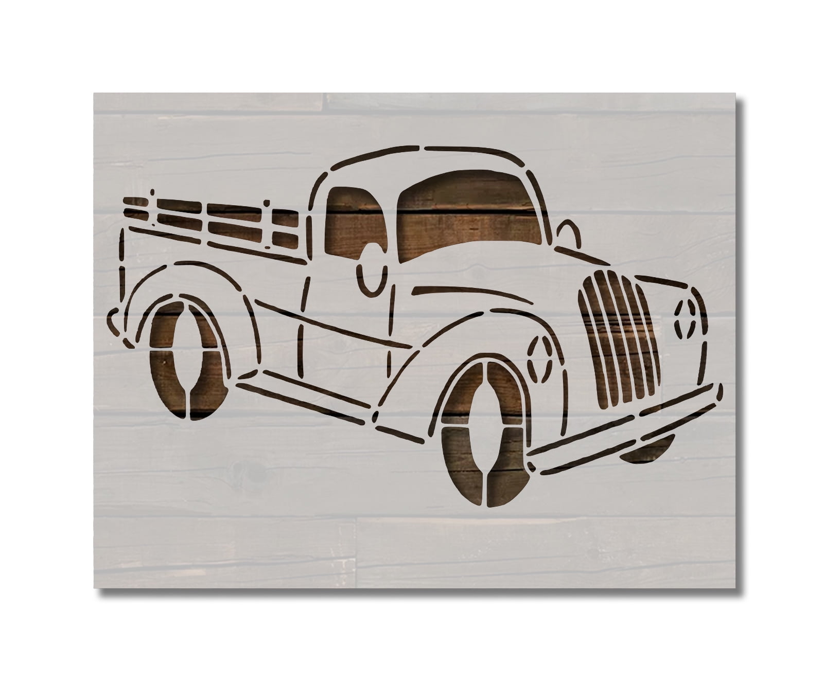 Old Vintage Truck Stencil Number 2 Template Reusable 8.5 x 11 for
