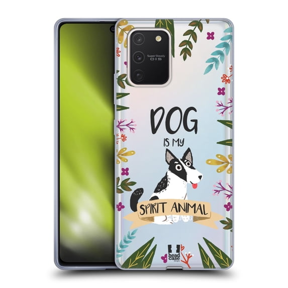 Head Case Designs Spirit Animal Illustrations Dog Soft Gel Case Compatible with Samsung Galaxy S10 Lite