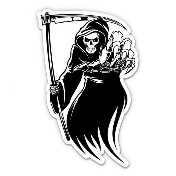 Death Reaper - 3" Vinyl Sticker - For Car Laptop Water Bottle Phone - Waterproof Decal
