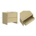 thumbnail image 3 of Linda Modern Nightstand in Natural Oak (2-Drawer) - Set of 2, 3 of 10