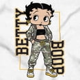 thumbnail image 2 of Betty Boop Urban Camo Streetwear Short Sleeve Women's Graphic Tee Brisco Brands L, 2 of 5