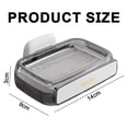 thumbnail image 4 of 2Pcs Adhesive Bar Soap Holder with Drip Tray Bathroom soap Dish Holder for Shower Wall Double Layer Soap Tray Kitchen Sink Sponge Holder - Style:Style 3;, 4 of 5