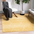 thumbnail image 2 of Unique Loom 3151632 7 ft. 10 in. x 7 ft. 10 in. Geometric Trellis Frieze Square Rug, Yellow, 2 of 15