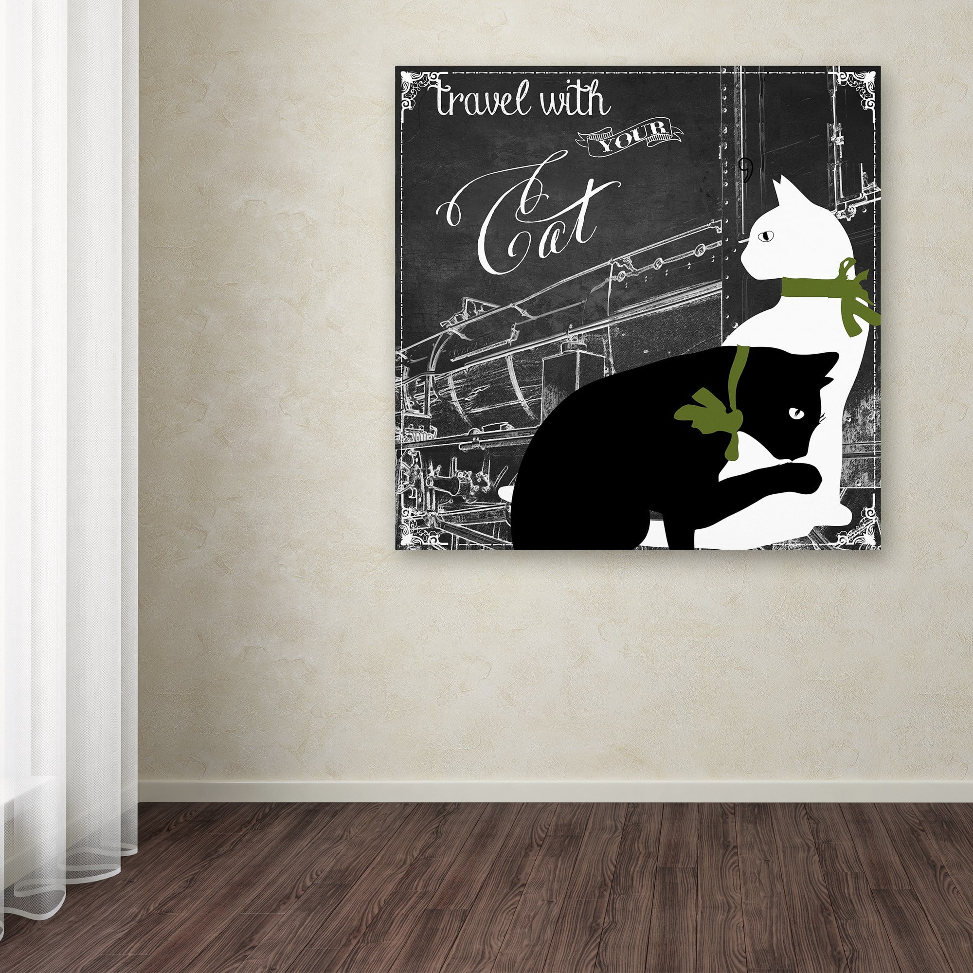 Trademark Fine Art "Travel With Your Cat" Canvas Art by Color Bakery