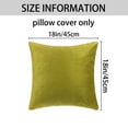 thumbnail image 5 of REGALWOVEN Velvet Knitted Throw Pillow Covers Pack of 2 Square SoftDecorative Pillow Cases Cushion Covers Yellow 18" x 18", 5 of 6