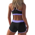 thumbnail image 7 of Period Swimwear Two Piece Leakproof Swimsuit Menstrual High Waist Bikini Sets Color Block Bathing Suit for Teen Girls Purple M, 7 of 7