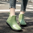 thumbnail image 2 of Lenago Women's Short Rain Boots Casual Spring Summer Rain Boots Solid Color Waterproof Thick-Soled Short Dopamine Color Shoes Low-top Ankle Boots Everyday Rain Boots, 2 of 10