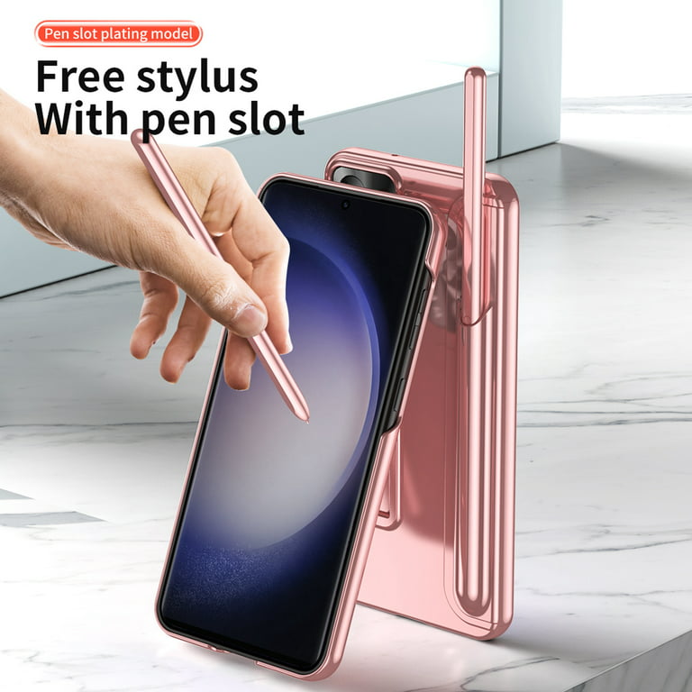 PEF aflevere jordnødder Dteck for Samsung Galaxy S23 Ultra Case with Stylus, Electroplated PC  Shockproof Case Kickstand Cover with Built-in S Pen Holder for Samsung S23  Ultra 5G 6.8 Inch,Rosegold - Walmart.com