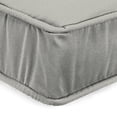 thumbnail image 3 of Jordan Manufacturing Sunbrella 21.5" x 22.5" Canvas Granite Grey Solid Rectangular Outdoor Deep Seat Chair Cushion with Ties and Welt, 3 of 9