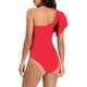 thumbnail image 3 of Traje de baño de mujer Color sólido cómodo Traje de baño de una pieza de un hombro Peplum Conservador ajustado OAVQHLG3B Store lin121212, 3 of 3