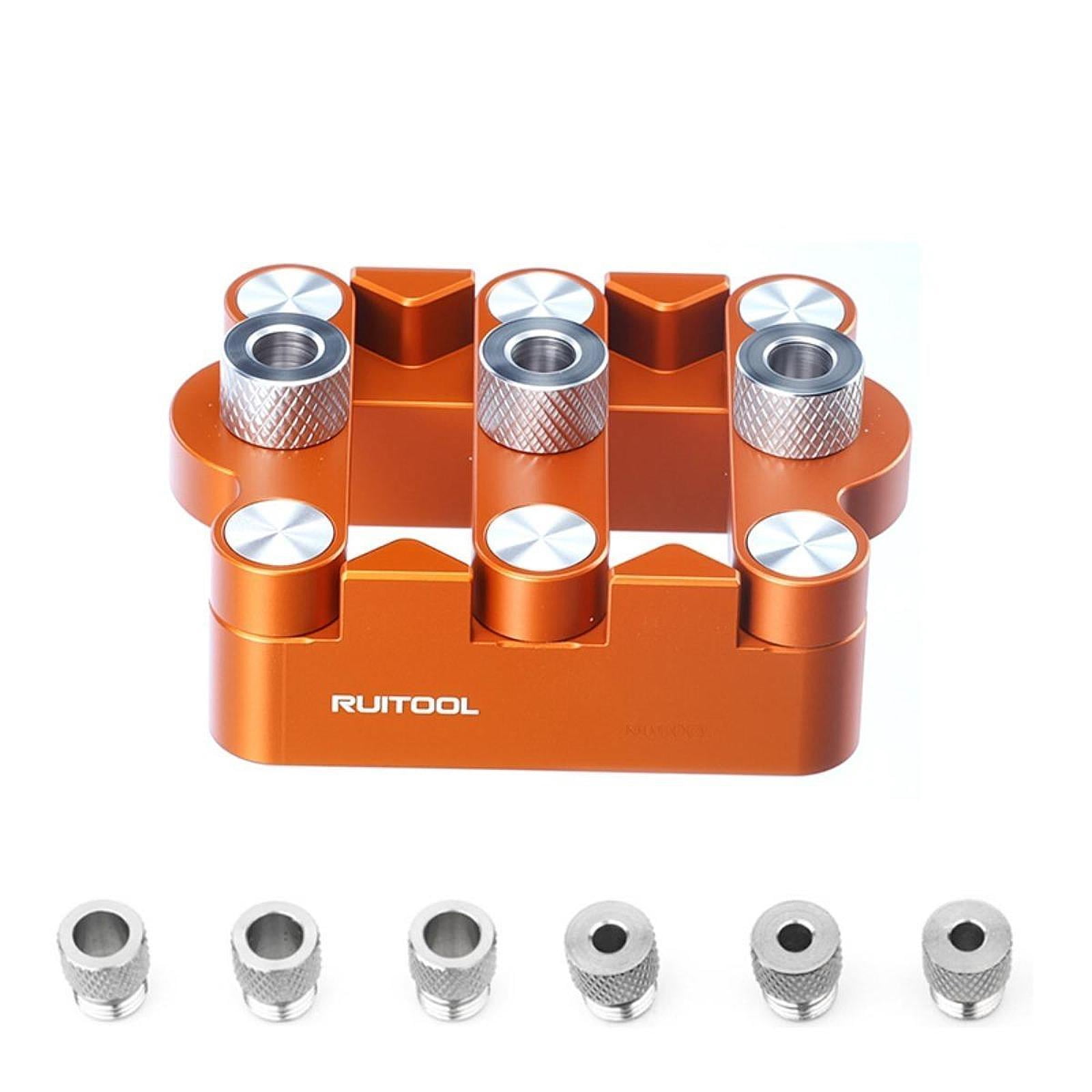 simhoa Self -centering Dowel -Jig -adjustable Clamp -drill -Guid -electrical Tool with 6 Guide Sockets Vertical Pocket Hole for Carpenters