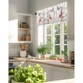 thumbnail image 6 of Watercolors Pink Flower Butterfly Window Valance Curtain Wildflowers Rod Pocket Short Curtain for Living Room, Bedroom & Kitchen Window Decor 54x18in, 6 of 8