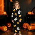 thumbnail image 2 of HAYIMI Child Girls Halloween Print Pajama Sleepwear Loungewear 2 Piece Long Sleeve Lapel Button Down Shirt and Pants Stylish Nightwear, 2 of 4