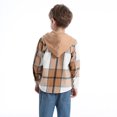thumbnail image 4 of NAISIBABY Boys Shirt Jacket, Flannel Plaid Warm Kids Hooded Outwear Coat Brown 9-12Months, 4 of 4