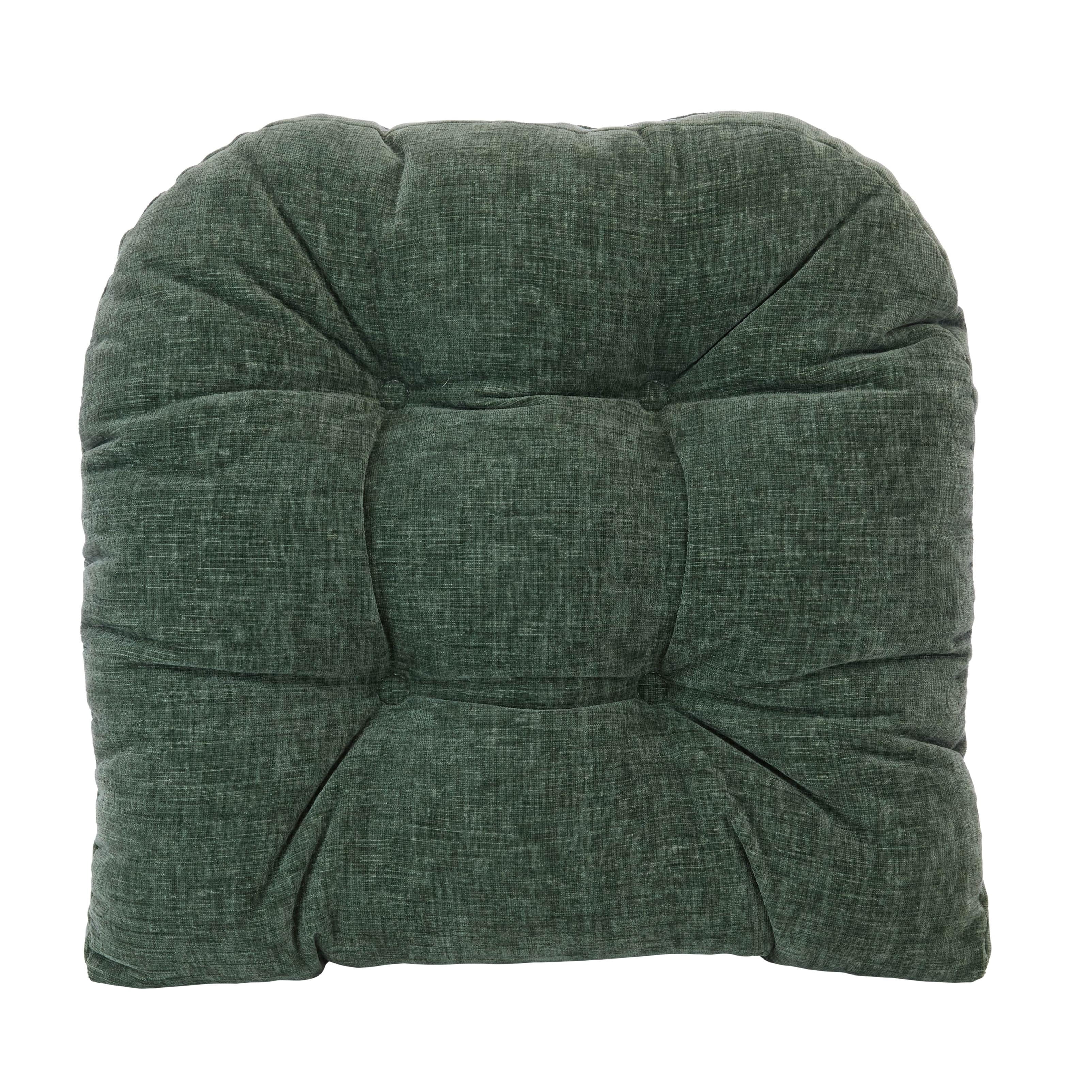 Gripper Non-Slip Plush 17-inch Chair Cushion - Set of 2