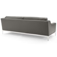 thumbnail image 4 of Modway Harness Stainless Steel & Leather Sofa and Armchair Set in Gray, 4 of 6